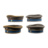 Four field caps for members of the cavalry, from 1907 onwards