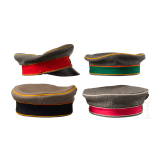 Four field caps for members of the cavalry, from 1907 onwards