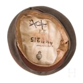 A field-grey visor cap for officers of the Prussian army with camouflage ribbon