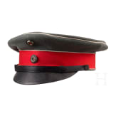 A field-grey visor cap for reserve officers of the Cuirassiers