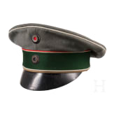 A field-grey visor cap for officers of the Prussian hussars