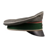A field-grey visor cap for officers of the Prussian hussars
