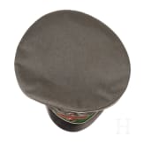 A field-grey visor cap for officers of the Prussian hussars