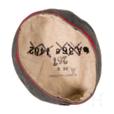 Two field grey field caps and a field grey cover