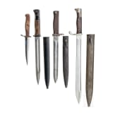 Four German bayonets from the First World War