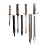 Four German bayonets from the First World War