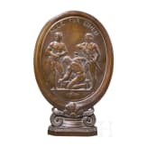 Hugo Kaufmann (1868&ndash;1919) &ndash; gro&szlig;e Bronzeplakette auf den Kriegsausbruch 1914