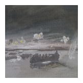 Aquarell mit Fluss&uuml;berquerung preu&szlig;ischer Truppen im Ersten Weltkrieg