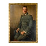 Lebensgro&szlig;es Portrait eines deutschen Offiziers, datiert 1916