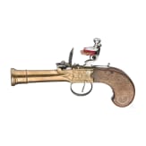 A pair of French flintlock blunderbuss pistols, circa 1760