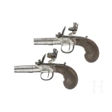 A pair of Belgian flintlock pocket pistols