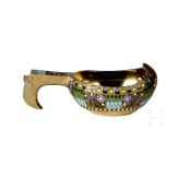 A silver-gilt and cloisonn&eacute; enamel kovsh, Russia, Moscow, Pavel Ovchinnikov, 1908-1916