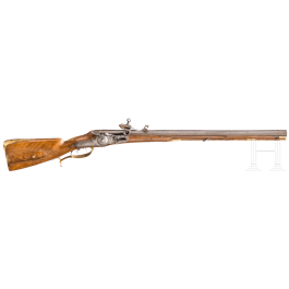 A deluxe wheellock rifle, so-called "M&uuml;llerb&uuml;chse", with self-cocking wheellock, J.C. Schneider, Goslar, circa 1720