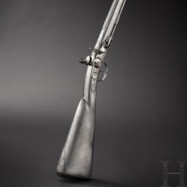 A significant all-metal flintlock rifle, Johann Glett, Passau, circa 1680/90