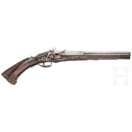A flintlock carbine with folding stock from the Visconti House, Italy, 2nd half of 17th century
