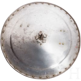 An iron German round shield, circa 1600