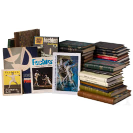 About 40 volumes of German and international fencing literature