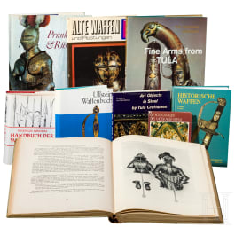 Nine volumes on historical weaponry