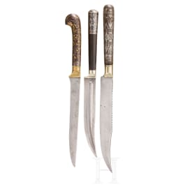 Three small Balkan Turkish bicaks, around 1900
