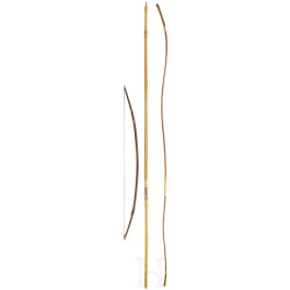 Two Japanese composite bows ("yumi") and a bow from Oceania, 20th century