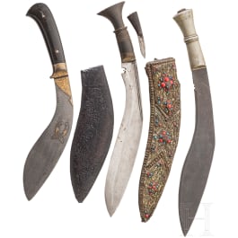 Three khukris, Nepal, 20th century