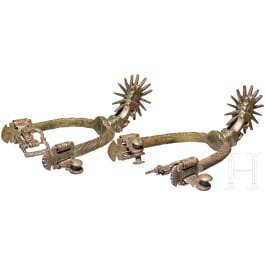 A pair of Spanish wheel spurs, 18th/19th century