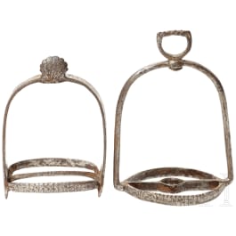 Two German stirrups, 16th/17th century