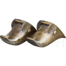 A pair of Italian or Spanish stirrups, circa 1800