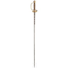 A small sword with pierced blade, France, ca. 1760