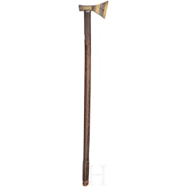 A Silesian miner's parade axe, dated 1847
