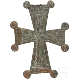 Kreuzanhänger, Bronze, mittelbyzantinisch, 9. - 11. Jhdt.