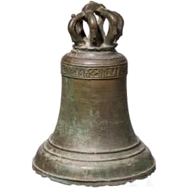 A bronze bell with a Gothic inscription, 15th century
