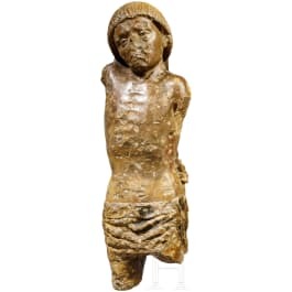 An early sculpture of Saint Sebastian, Champagne/France, mid-15th century