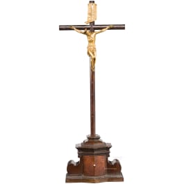 Kruzifix mit vergoldetem Christuskorpus, Augsburg, Mitte 17. Jhdt.