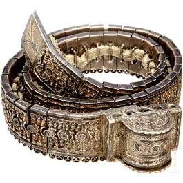 A Caucasian silver jewelry belt, 2nd half of the 19th century