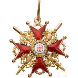 St. Stanislaus Order, 3rd class cross with swords, circa 1900