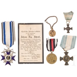Military Merit Order 4th class with swords, estate of a veteran of the wars 1866, 1870