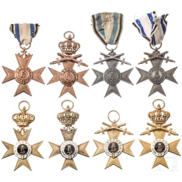 Eight 1st and 3rd Class Military Merit Crosses