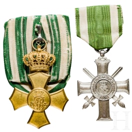 Albrecht Cross with swords and Honour Cross with crown