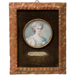 Enrichetta d'Este (1702-77) - miniature portrait of the Princess of Modena