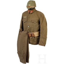 A uniform and equipment ensemble for a 1st lieutenant, World War II