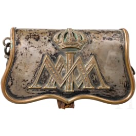 A cartridge box in officer‘s version from the palace guard under Emperor Maximilian I of Mexico, 1864 – 1867