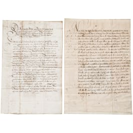 Thirty Years War - Axel Oxenstierna (1583-1654), Queen Christine - two documents on war financing 1634 and 1639