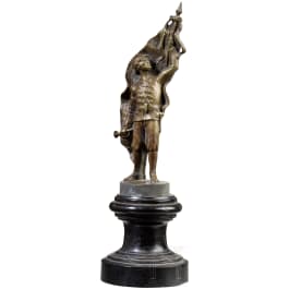 Bronze figure of a firefighter