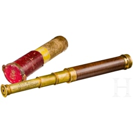 King Ludwig II - personal telescope in leather case, G.& S. Merz in Munich around 1860