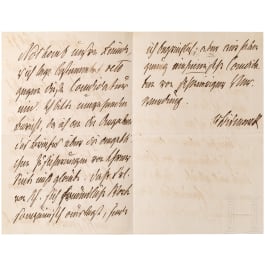 Otto von Bismarck (1815 - 1898) - personally written and signed letter as Reich Chancellor, 19.7.1873