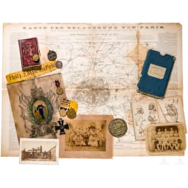 A group of awards and documents of the Franco-German War 1870/71