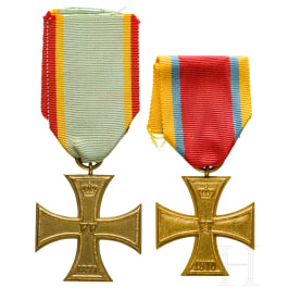 Mecklenburg-Schwerin - two Military Service Crosses 1870 and 1877