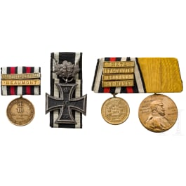 Medal bar with Iron Cross 2nd class 1870 and oak leaves "25"