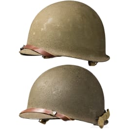 Two US steel helmets M1 with liner